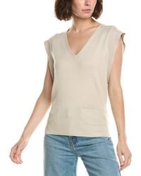 Tahari - Extended Sleeve Jersey Sweater Vest - Lyst