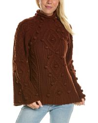 Rebecca Taylor - Bauble Turtleneck Wool-blend Sweater - Lyst