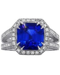 Diana M. Jewels - Fine Jewelry 18k 5.18 Ct. Tw. Diamond & Sapphire Half-eternity Ring - Lyst