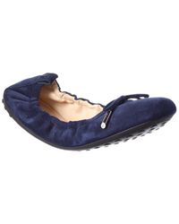 Tod's - Gommino Suede Ballerina Flat - Lyst