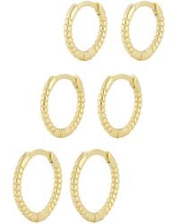 Glaze Jewelry - 14k Over Silver Triple Hoops - Lyst