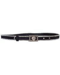 Versace - Canvas Medusa Belt With Strass (authentic Pre-loved) - Lyst