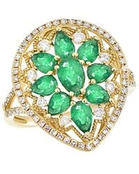 Diana M. Jewels - Fine Jewelry 14k 2.04 Ct. Tw. Diamond & Emerald Ring - Lyst