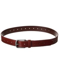 Brass Mark - Stitched Leather Casual Belt - Lyst