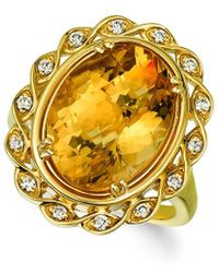 Le Vian - Le Vian 14k Honey Gold 7.43 Ct. Tw. Diamond & Citrine Ring - Lyst
