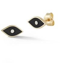 Ember Fine Jewelry - 14k 0.02 Ct. Tw. Diamond Evil Eye Earrings - Lyst