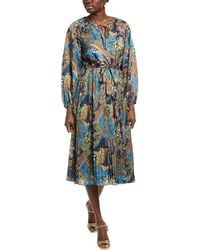 Tahari - Paisley Midi Dress - Lyst