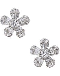 Diana M. Jewels - Fine Jewelry 14k 0.77 Ct. Tw. Diamond Flower Earrings - Lyst