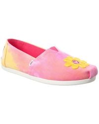 TOMS - Tie-dye Daisy Smiley Face Alpargatas Loafer - Lyst