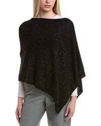 Sofiacashmere - Sofiacashmere Reverse Jersey Sequin Wool & Cashmere-Blend Poncho - Lyst