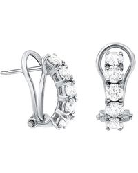 Diana M. Jewels - Fine Jewelry 18k 1.30 Ct. Tw. Diamond Hoops - Lyst