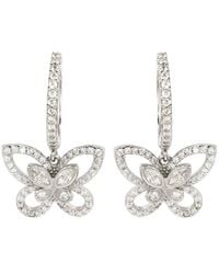 Suzy Levian CZ Jewelry - Suzy Levian Silver Cz Butterfly Earrings - Lyst