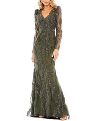Mac Duggal - Embellished Puff Sleeve A-Line Gown - Lyst