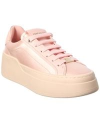 Ferragamo - Dahlia Leather & Satin Sneaker - Lyst