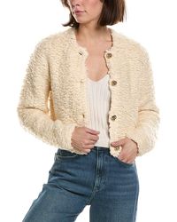 FRAME - Frame The Shag Wool-blend Cardigan - Lyst