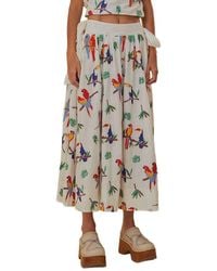 FARM Rio - Bow Midi Skirt - Lyst