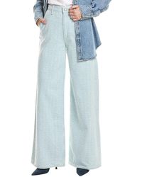 Rag & Bone - Sofie High-Rise Sky Tweed Tailored Wide Leg Jean - Lyst