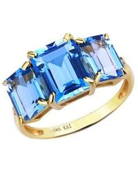 Kai Fine Jewelry - 14K 6.03 Ct. Tw. Diamond & Topaz Cocktail Ring - Lyst