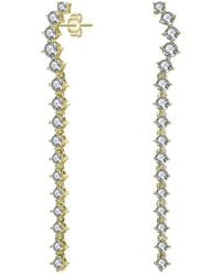 Genevive Jewelry - 14k Over Silver Cz Earrings - Lyst