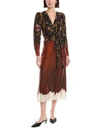 Marchesa - Printed Georgette Midi Dress - Lyst