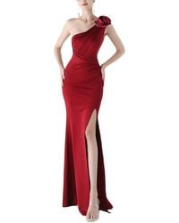 KALINNU - Solid One Shoulder Maxi Dress - Lyst