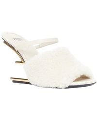 Fendi - Wool/Hair First F Heel Mule (Authentic Pre-Loved) - Lyst