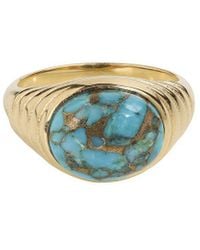 TIRAMISU - 14k Over Silver 5.30 Ct. Tw. Blue Copper Turquoise Ring - Lyst