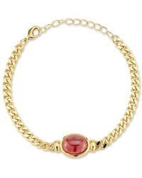 Chloe and Madison - Jewelry 18K Plated Cz Pendant Bracelet - Lyst
