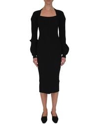 Adam Lippes - Long Sleeve Knit Dress - Lyst