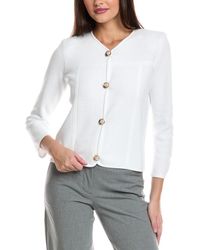 St. John - Stretch Pique Knit Jacket - Lyst