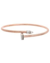 Meshmerise - 18K Over 0.10 Ct. Tw. Diamond Bangle Bracelet - Lyst