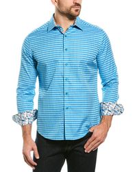 Robert Graham Conlan Classic Fit Woven Shirt - Blue