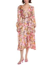 Tahari - Faux Wrap Mini Dress - Lyst