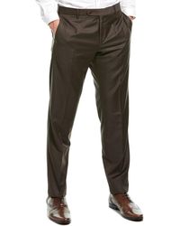 Zanella Parker Wool Dress Pant - Brown