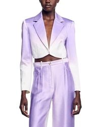 Sandro - Iska Linen-Blend Blazer - Lyst