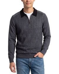 RAFFI - Jacquard Zip Wool-Blend Polo Shirt - Lyst