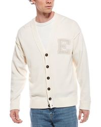 Eleventy - Jacquard Wool Cardigan - Lyst