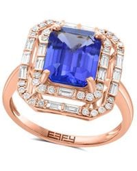 Effy Fine Jewelry - 14K Rose 3.51 Ct. Tw. Diamond & Tanzanite Ring - Lyst