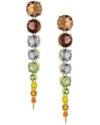 Rivka Friedman - 18k Plated Crystal Dangle Earrings - Lyst