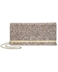 Jimmy Choo - Milla Glitter Wallet On Chain - Lyst
