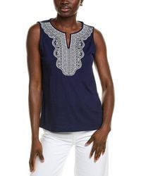 Jones New York - Embroidered Top - Lyst