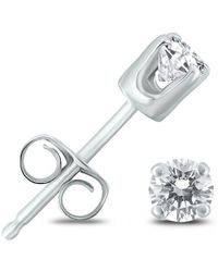 Diamond Select Cuts - Silver 0.23 Ct. Tw. Diamond Earrings - Lyst