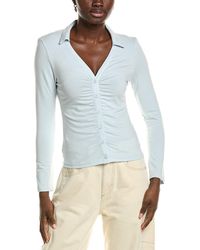 Rag & Bone - Lucy Ruched Polo Shirt - Lyst