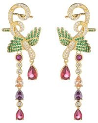 Eye Candy LA - Cz Golden Bird Dangle Earrings - Lyst