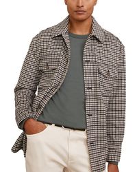 Reiss - Liam Houndstooth Wool-Blend Casual Shirt - Lyst
