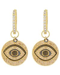 Eye Candy LA - Luxe Collection Cz Evil Eye Drop Earrings - Lyst