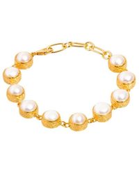 Ebru Jewelry - Pearl Collection Plated 0.3In Pearl Tennis Bracelet - Lyst
