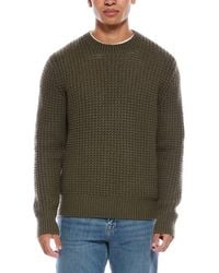 Vince - Macro Waffle Wool & Cashmere-Blend Crewneck Sweater - Lyst