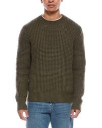 Vince - Macro Waffle Wool & Cashmere-Blend Crewneck Sweater - Lyst