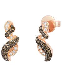 Le Vian - Le Vian 14k Strawberry Gold 0.38 Ct. Tw. Diamond Earrings - Lyst